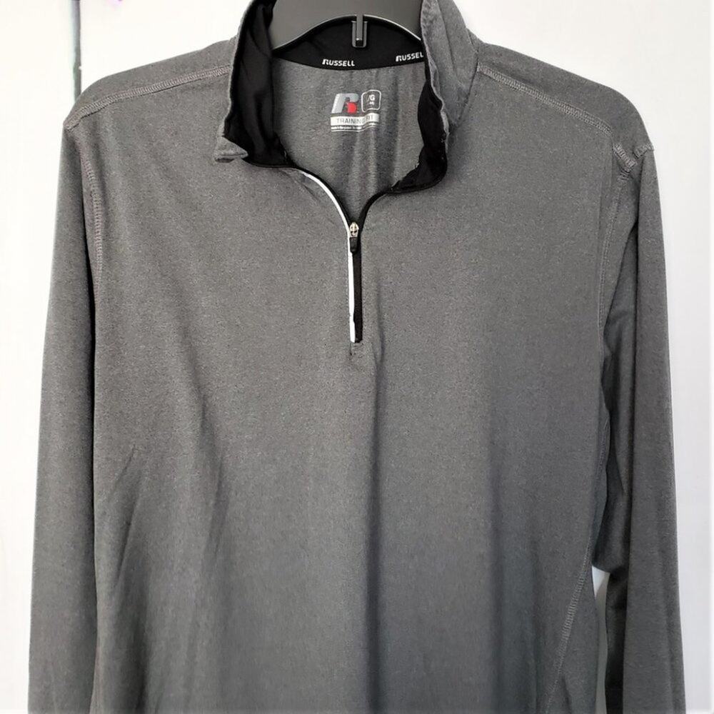 Russell Athletic Training Fit Quarter Zip Performance Shirt L - Picture 9 of 9